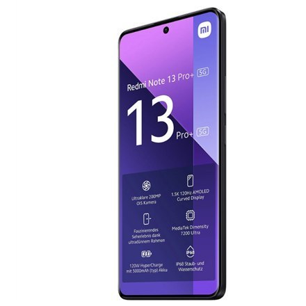 Xiaomi Redmi Note 13 Pro+ | Czarny | 6.67" AMOLED | 1220 x 2712 pikseli | Mediatek Dimensity 7200 Ultra | 12 GB RAM | 512 GB | D Xiaomi Redmi Note 13 Pro+ | Czarny | 6.67" AMOLED | 1220 x 2712 pikseli | Mediatek Dimensity 7200 Ultra | 12 GB RAM | 512 GB | D