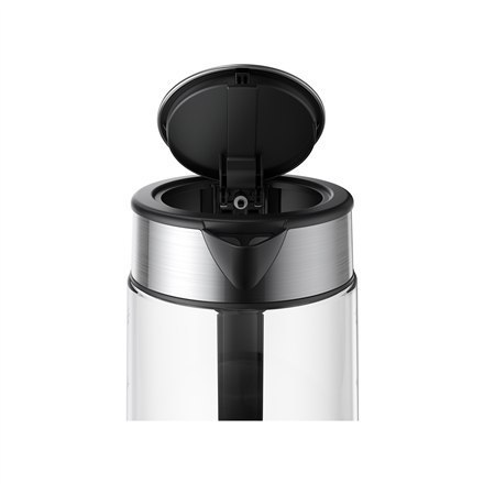 Xiaomi | Szklany czajnik elektryczny EU | Elektryczny | 2200 W | 1,7 L | Szklany | Podstawa obrotowa 360° | Czarny/Stal nierdzew Xiaomi | Szklany czajnik elektryczny EU | Elektryczny | 2200 W | 1,7 L | Szklany | Podstawa obrotowa 360° | Czarny/Stal nierdzew