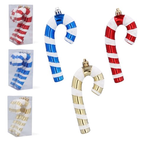 Zawieszki "CUKIERKOWA LASKA" 13cm - Komplet 4 szt. - Kolor: BOŻONARODZENIOWA CZERWIEŃ Zawieszki "CUKIERKOWA LASKA" 13cm - Komplet 4 szt. - Kolor: BOŻONARODZENIOWA CZERWIEŃ