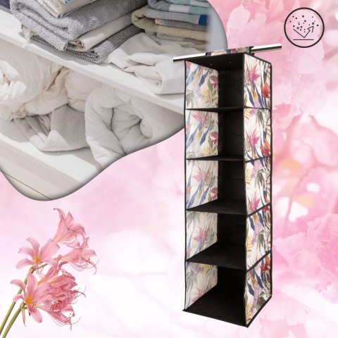 FLORAL w kwiaty wiszący organizer do szafy 5 przegród 30x30x120m FLORAL w kwiaty wiszący organizer do szafy 5 przegród 30x30x120m