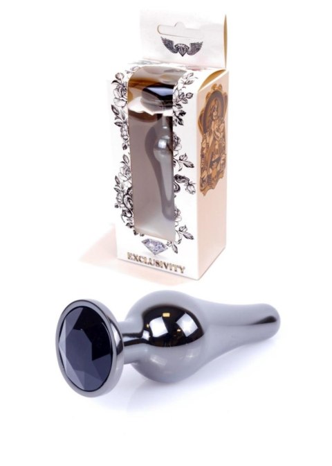 Długi stalowy korek plug analny z kryształem 2,7cm Długi stalowy korek plug analny z kryształem 2,7cm