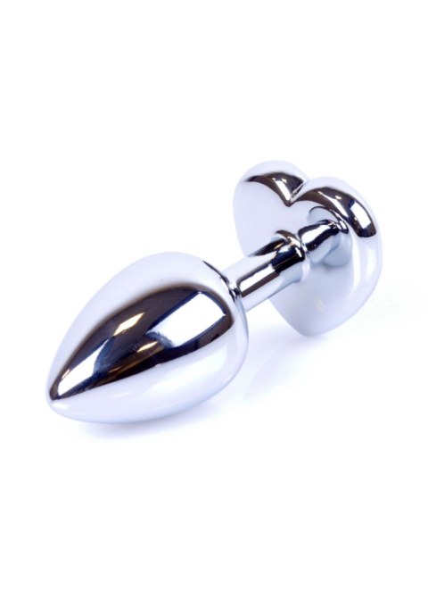 Korek analny stalowy plug kryształ serce 7cm Korek analny stalowy plug kryształ serce 7cm