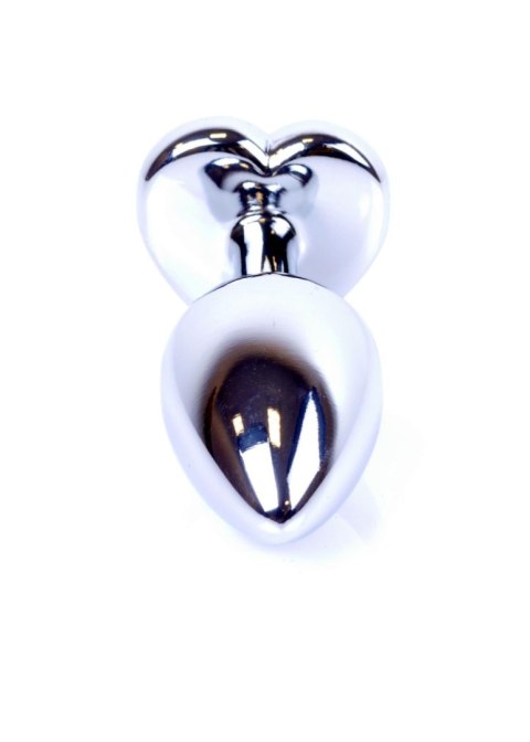 Korek analny stalowy plug kryształ serce 7cm Korek analny stalowy plug kryształ serce 7cm