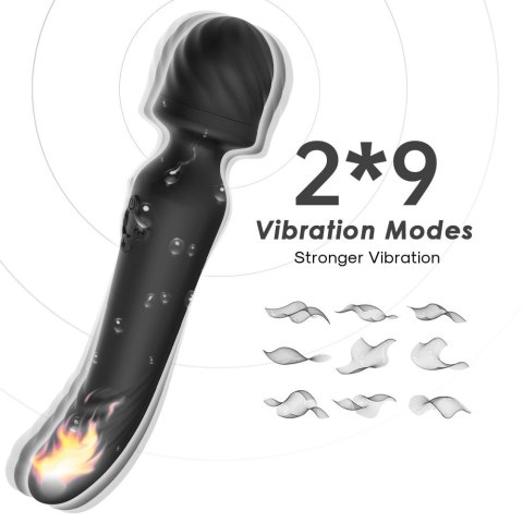 Masażer łechtaczki podgrzewany wibrator 22cm 9tryb Masażer łechtaczki podgrzewany wibrator 22cm 9tryb