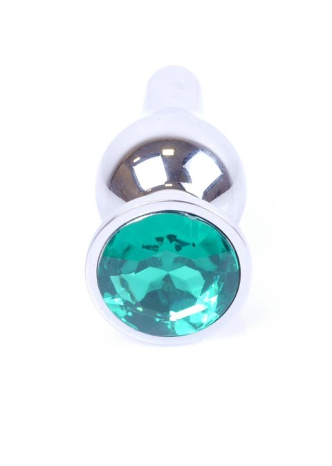 Stalowy korek analny plug do anusa kryształek 9cm Stalowy korek analny plug do anusa kryształek 9cm