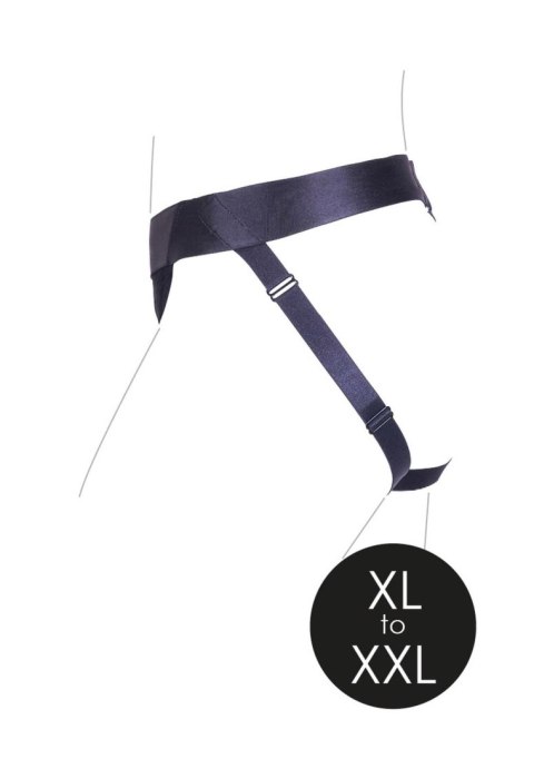 Vibrating Strap-on Panty Harness with Open Back - XL/XXL Vibrating Strap-on Panty Harness with Open Back - XL/XXL