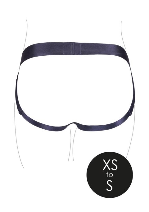 Vibrating Strap-on Panty Harness with Open Back - XS/S Vibrating Strap-on Panty Harness with Open Back - XS/S