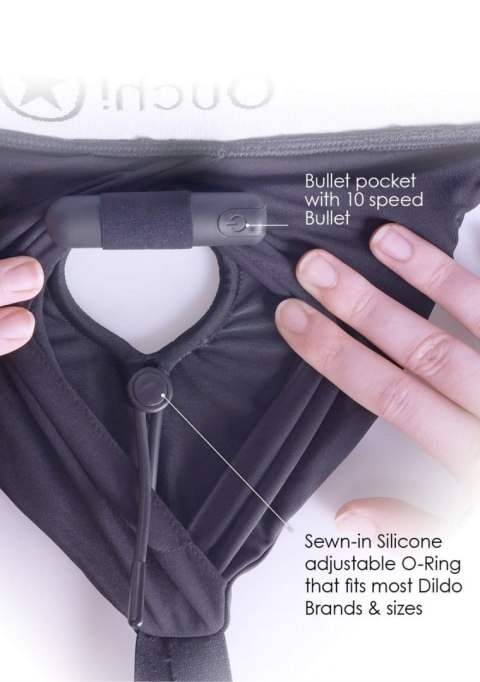Vibrating Strap-on Panty Harness with Open Back - XS/S Vibrating Strap-on Panty Harness with Open Back - XS/S