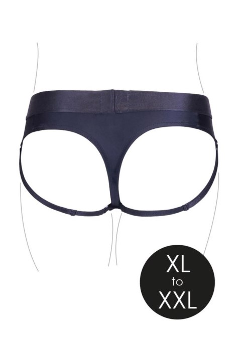 Vibrating Strap-on Thong with Removable Rear Straps - XL/XXL Vibrating Strap-on Thong with Removable Rear Straps - XL/XXL