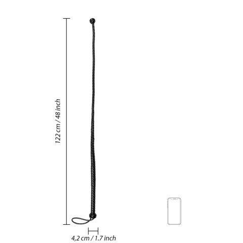 PU Leather Whip with Knot Detail PU Leather Whip with Knot Detail