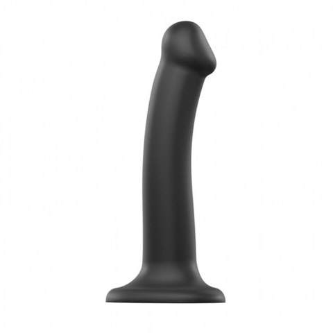Gładkie czarne dildo miękkie z przyssawką 18 cm Gładkie czarne dildo miękkie z przyssawką 18 cm
