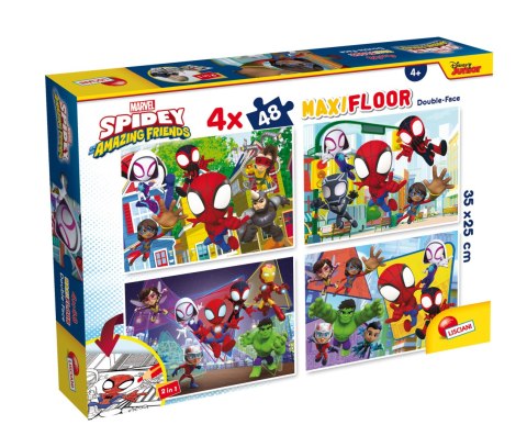 LISCIANI MARVEL PUZZLE DF MAXI FLOOR 4 X 48 SPIDEY LISCIANI MARVEL PUZZLE DF MAXI FLOOR 4 X 48 SPIDEY