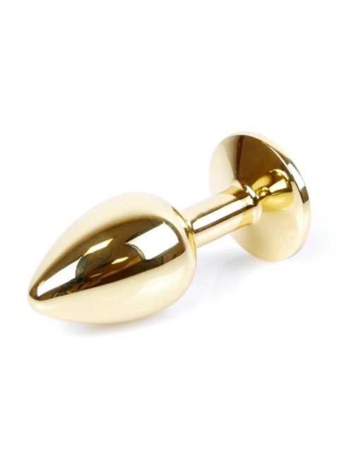 Stalowy korek analny plug złoty sex kryształ 7cm Stalowy korek analny plug złoty sex kryształ 7cm