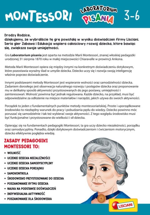LISCIANI MONTESSORI LABORATORIUM PISANIA. LISCIANI MONTESSORI LABORATORIUM PISANIA.