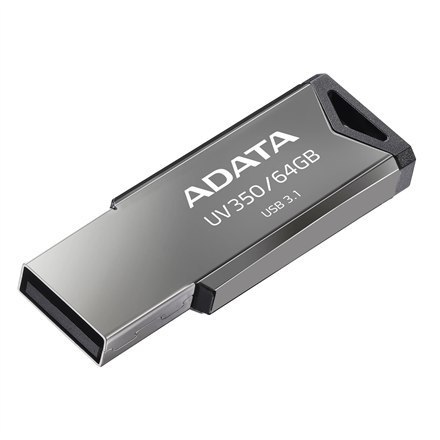 ADATA | UV350 | 64 GB | USB 3.1 | Srebrny ADATA | UV350 | 64 GB | USB 3.1 | Srebrny