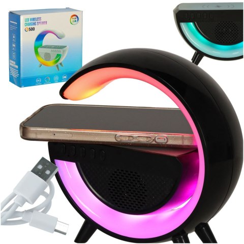 Lampka LED RGB ładowarka indukcyjna radio Lampka LED RGB ładowarka indukcyjna radio
