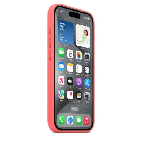 Apple | Silicone Case with MagSafe | Case with MagSafe | Apple | iPhone 15 Pro | Silicone | Guava Apple | Silicone Case with MagSafe | Case with MagSafe | Apple | iPhone 15 Pro | Silicone | Guava
