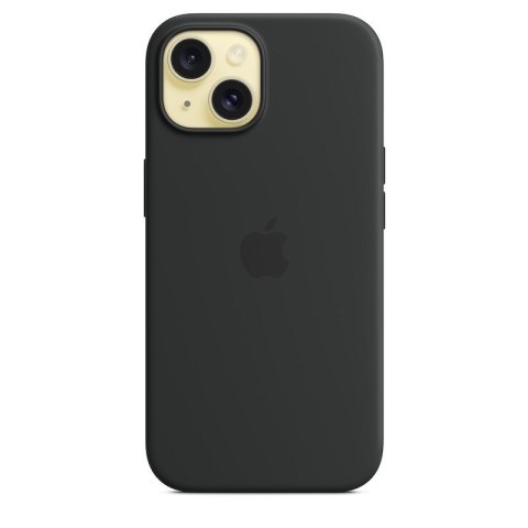 Apple | Silicone Case with MagSafe | Case with MagSafe | Apple | iPhone 15 | Silicone | Black Apple | Silicone Case with MagSafe | Case with MagSafe | Apple | iPhone 15 | Silicone | Black
