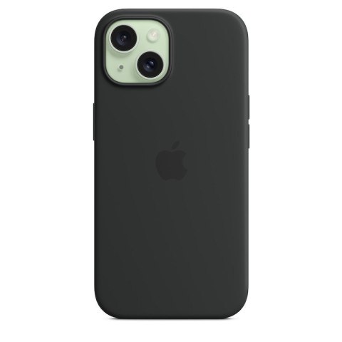 Apple | Silicone Case with MagSafe | Case with MagSafe | Apple | iPhone 15 | Silicone | Black Apple | Silicone Case with MagSafe | Case with MagSafe | Apple | iPhone 15 | Silicone | Black