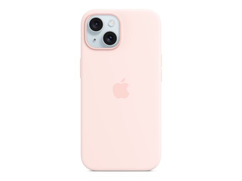 Apple | Silicone Case with MagSafe | Case with MagSafe | Apple | iPhone 15 | Silicone | Light Pink Apple | Silicone Case with MagSafe | Case with MagSafe | Apple | iPhone 15 | Silicone | Light Pink