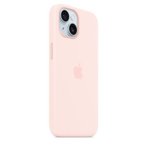 Apple | Silicone Case with MagSafe | Case with MagSafe | Apple | iPhone 15 | Silicone | Light Pink Apple | Silicone Case with MagSafe | Case with MagSafe | Apple | iPhone 15 | Silicone | Light Pink