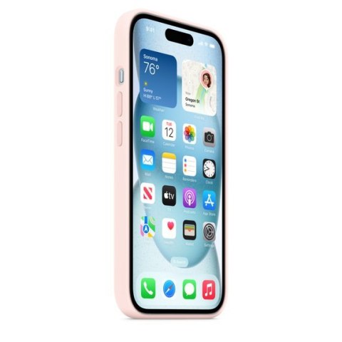 Apple | Silicone Case with MagSafe | Case with MagSafe | Apple | iPhone 15 | Silicone | Light Pink Apple | Silicone Case with MagSafe | Case with MagSafe | Apple | iPhone 15 | Silicone | Light Pink