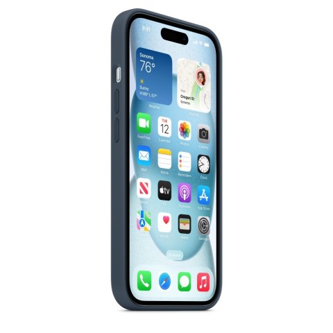 Apple | Silicone Case with MagSafe | Case with MagSafe | Apple | iPhone 15 | Silicone | Storm Blue Apple | Silicone Case with MagSafe | Case with MagSafe | Apple | iPhone 15 | Silicone | Storm Blue