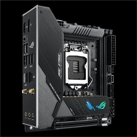 Asus ROG STRIX Z490-I GAMING Memory slots 2, Processor family Intel, Mini ITX, DDR4, Processor socket LGA1200, Chipset Intel Z Asus ROG STRIX Z490-I GAMING Memory slots 2, Processor family Intel, Mini ITX, DDR4, Processor socket LGA1200, Chipset Intel Z