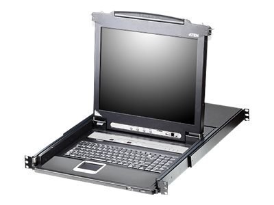 Aten CL5716M-ATA-AG 16-portowy przełącznik KVM LCD z pojedynczą szyną PS/2-USB VGA (1920x1200) - WUXGA - Montaż w szafie rack - Aten CL5716M-ATA-AG 16-portowy przełącznik KVM LCD z pojedynczą szyną PS/2-USB VGA (1920x1200) - WUXGA - Montaż w szafie rack -
