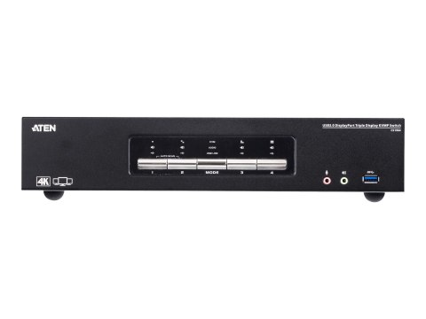 Aten CS1964-AT-G 4-portowy przełącznik KVMP USB3.0 4K DisplayPort z potrójnym wyświetlaczem | Aten Aten CS1964-AT-G 4-portowy przełącznik KVMP USB3.0 4K DisplayPort z potrójnym wyświetlaczem | Aten