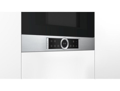 Bosch Kuchenka mikrofalowa BFL634GS1 Touch, 900 W, stal nierdzewna, do zabudowy, funkcja Defrost Bosch Kuchenka mikrofalowa BFL634GS1 Touch, 900 W, stal nierdzewna, do zabudowy, funkcja Defrost