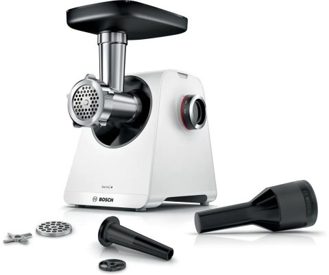 Bosch Meat Mincer | MFWS420W | White | 500 W | Number of speeds 2 | Throughput (kg/min) 2.5 Bosch Meat Mincer | MFWS420W | White | 500 W | Number of speeds 2 | Throughput (kg/min) 2.5
