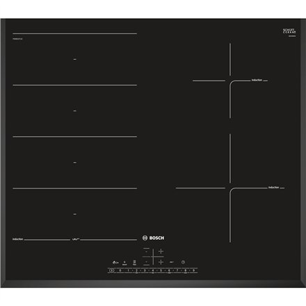 Bosch | PXE651FC1E | hob | Induction | Number of burners/cooking zones 4 | DirectSelect | Timer | Black | Display Bosch | PXE651FC1E | hob | Induction | Number of burners/cooking zones 4 | DirectSelect | Timer | Black | Display