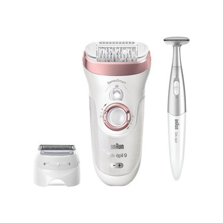 Braun | SES 9890 SensoSmart | Epilator | Ilość poziomów mocy 2 | Mokra i sucha | Biało-różowa Braun | SES 9890 SensoSmart | Epilator | Ilość poziomów mocy 2 | Mokra i sucha | Biało-różowa