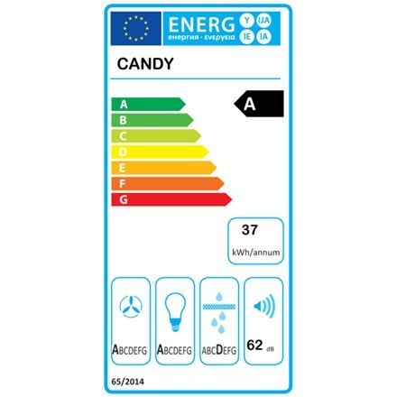 Candy | Hood | CVMA60N | Energy efficiency class A | Wall mounted | Width 60 cm | 612 m³/h | Touch control | Black | LED Candy | Hood | CVMA60N | Energy efficiency class A | Wall mounted | Width 60 cm | 612 m³/h | Touch control | Black | LED