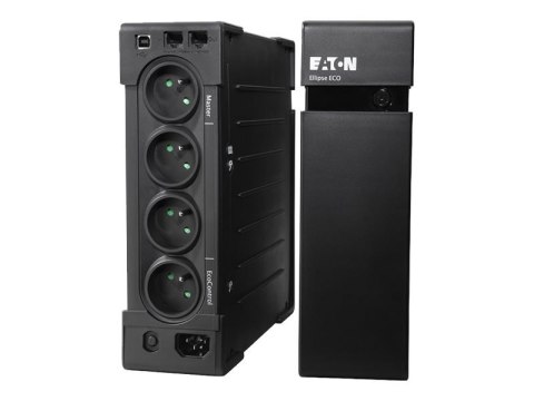 Eaton Ellipse ECO UPS USB FR, 1600 VA, 1000 W, Input: C14, Outputs: (4) French, (4) French surge only, Tower Eaton Ellipse ECO UPS USB FR, 1600 VA, 1000 W, Input: C14, Outputs: (4) French, (4) French surge only, Tower