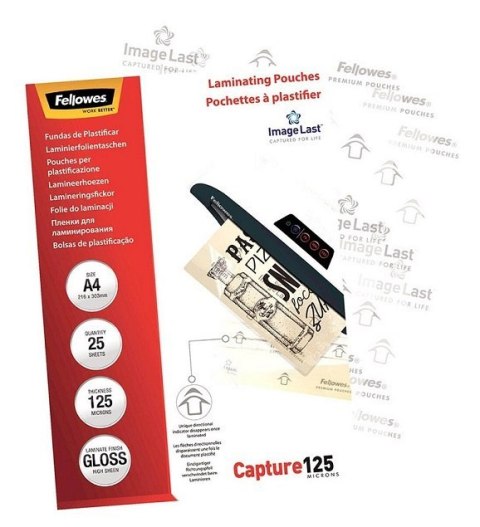 Fellowes | Lamination pouches | A4 (210 x 297 mm) | Glossy | Transparent Fellowes | Lamination pouches | A4 (210 x 297 mm) | Glossy | Transparent