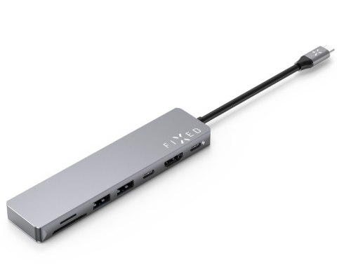 Fixed | 7-port USB-C hub card for laptops and tablets | FIXHU-CAD-GR Fixed | 7-port USB-C hub card for laptops and tablets | FIXHU-CAD-GR