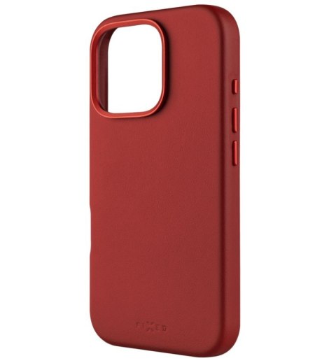 Fixed MagLeather | Back cover | Apple | iPhone 16 Pro | Leather | Red Fixed MagLeather | Back cover | Apple | iPhone 16 Pro | Leather | Red