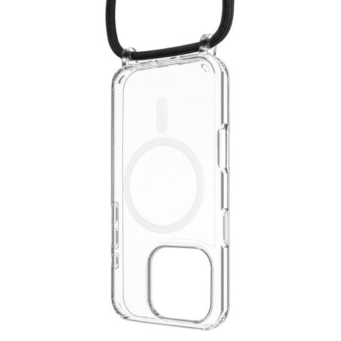 Fixed | MagPure Neck | Back Cover with Lanyard | Apple | iPhone 16 Pro Max | TPU | Clear, Black Fixed | MagPure Neck | Back Cover with Lanyard | Apple | iPhone 16 Pro Max | TPU | Clear, Black