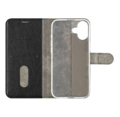 Fixed Opus | Book Case | Apple | iPhone 16 Plus | Leather | Black Fixed Opus | Book Case | Apple | iPhone 16 Plus | Leather | Black