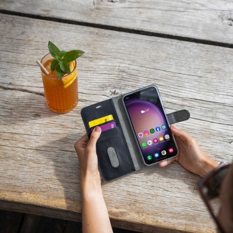 Fixed Opus | Book Case | Apple | iPhone 16 Pro | Leather | Black Fixed Opus | Book Case | Apple | iPhone 16 Pro | Leather | Black