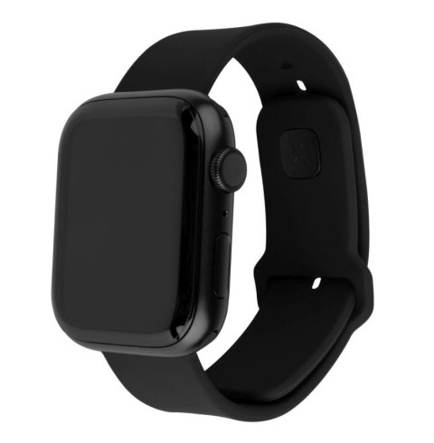 Fixed | Sporty Strap Set for Apple Watch 38/40/41 mm | 160-225 mm | Black | Silicone Fixed | Sporty Strap Set for Apple Watch 38/40/41 mm | 160-225 mm | Black | Silicone