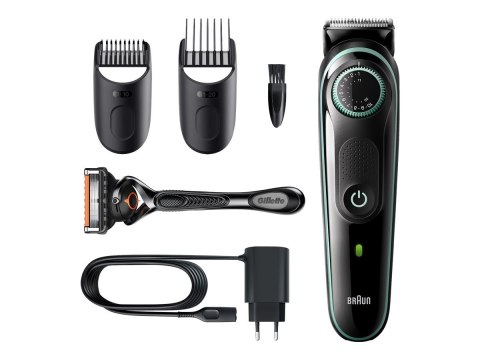 Golarko-strzyżarka Braun BT3340 z precyzyjnym pokrętłem i maszynką Gillette ProGlide, Czarna Golarko-strzyżarka Braun BT3340 z precyzyjnym pokrętłem i maszynką Gillette ProGlide, Czarna