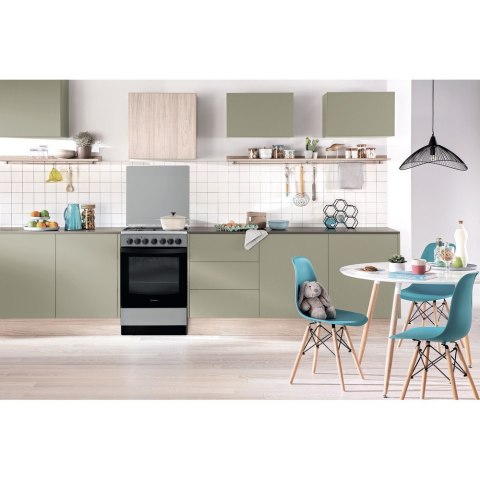 INDESIT | Cooker | IS5G5PHX/E | Hob type Gas | Oven type Electric | Stainless steel | Width 50 cm | Grilling | Depth 60 cm | 60 INDESIT | Cooker | IS5G5PHX/E | Hob type Gas | Oven type Electric | Stainless steel | Width 50 cm | Grilling | Depth 60 cm | 60