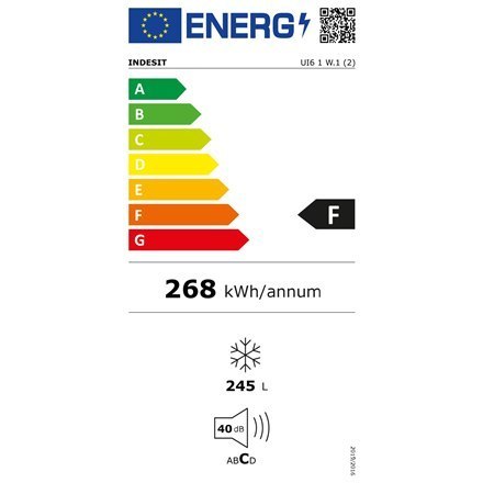 INDESIT | UI6 1 W.1 | Freezer | Energy efficiency class F | Upright | Free standing | Height 167 cm | Total net capacity 233 L INDESIT | UI6 1 W.1 | Freezer | Energy efficiency class F | Upright | Free standing | Height 167 cm | Total net capacity 233 L