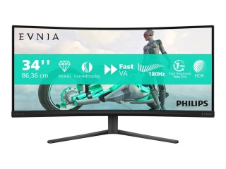 Philips 34M2C3500L/00 | 34 " | VA | 21:9 | 180 Hz | 1 ms | 3440 x 1440 pixels | 300 cd/m² | HDMI ports quantity 2 | Warranty 24