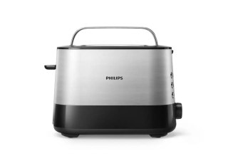 Philips | Toster | HD2635/90 Viva Collection | Liczba gniazd 2 | Materiał obudowy Metal/Plastik | Stal nierdzewna/czarny