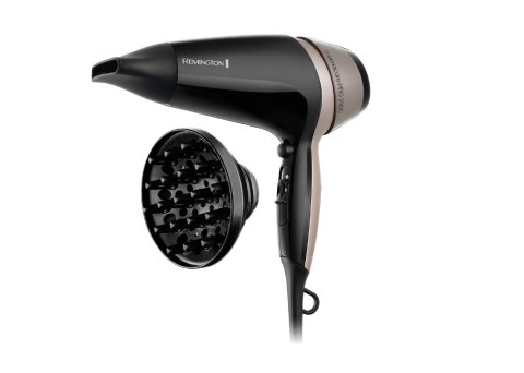 Suszone włosy - Remington Thermacare PRO 2300 D5715 | 2300 W | Jonizacja | Czarna suszarka z dyszą dyfuzora; 3 ustawienia temper Suszone włosy - Remington Thermacare PRO 2300 D5715 | 2300 W | Jonizacja | Czarna suszarka z dyszą dyfuzora; 3 ustawienia temper