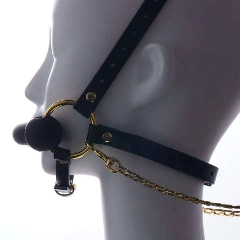 Upko knebel Leather Head Restraint Harness Mouth Gag With Leash Upko knebel Leather Head Restraint Harness Mouth Gag With Leash